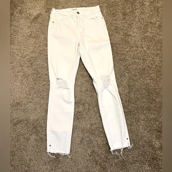 Frame denim Le high skinny crop‎ 25 white - Image 2