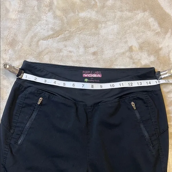 Purple Label Black Cargo Jogger‎ Pants Size undefined - Image 8
