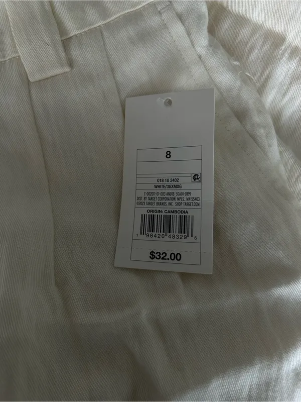 a new day Cream Wide-Leg Linen-Blend Trousers 8 - Image 3