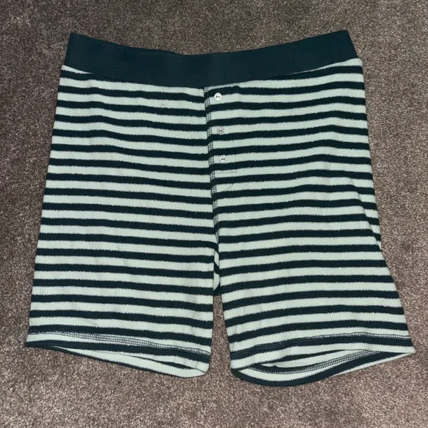Victoria's Secret PINK Green and White Striped 2-piece PJ Lounge Set - Image 3