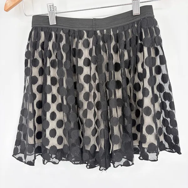 Wet Seal Mesh Y2K Polka Dot Mini Skirt Sz XS Dark Coquette Indie Whimsigoth - Image 5