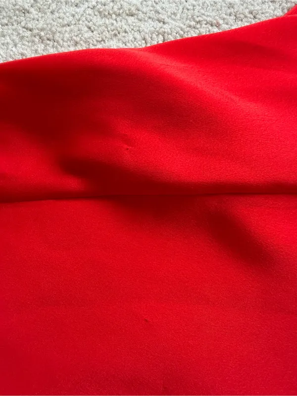 Free People x Fame & Partners Dea Red Satin Wrap‎ Maxi Dress Size 8 - Image 14