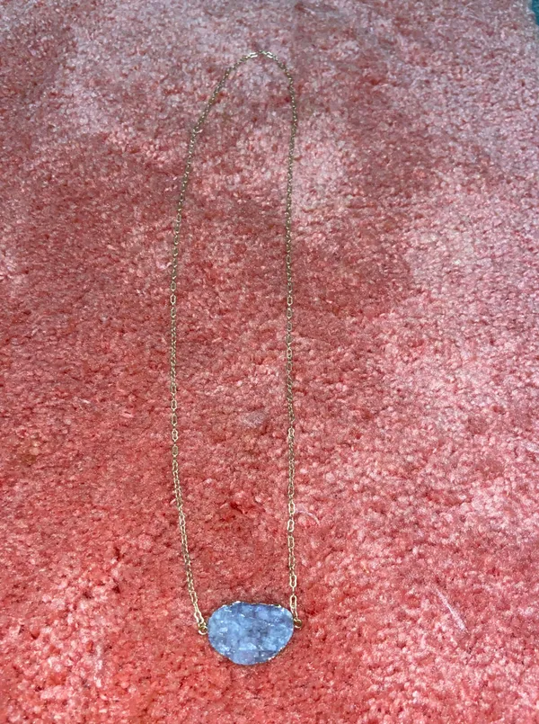 Love Ao Blue Crystal Long Necklace - Image 7