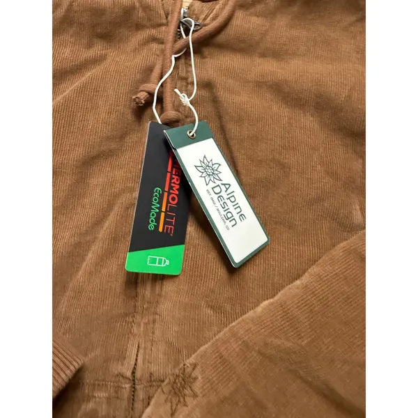 Alpine Design Womens‎ Corduroy Quilted FZ Hood Jacket Roasted Coffee ADW24701 M - Image 3
