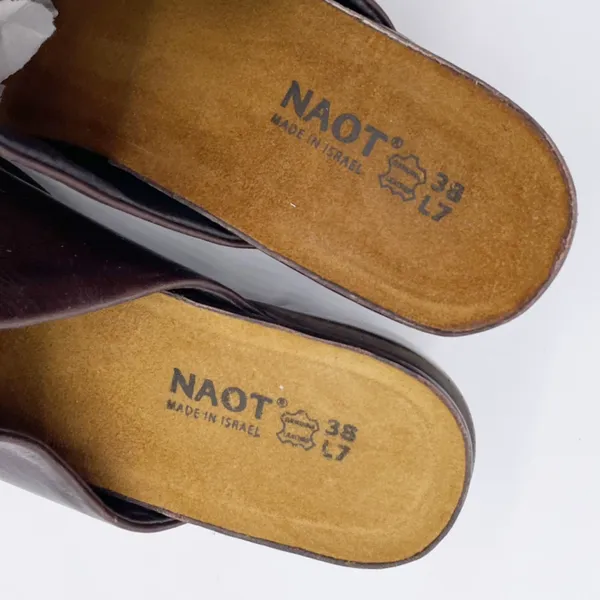 NAOT Eden Dream Leather Mule Clog Women's Size 38 US 7 Deep Brown Purple Boho - Image 7