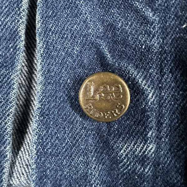 Vintage Lee Trucker Jacket Womens 11/12 Blue Denim Trucker USA‎ Union Made - Image 8