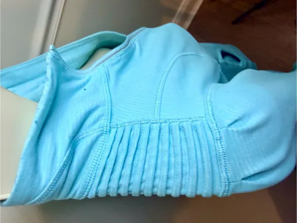 Lululemon Flash Forward Half Zip Size 4 Aqua Blue Thumbholes Reflective Mesh - Image 12