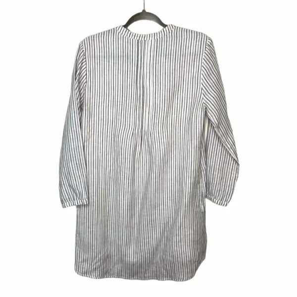 Roller Rabbit Linen‎ Dress Striped Black White XS - Image 2
