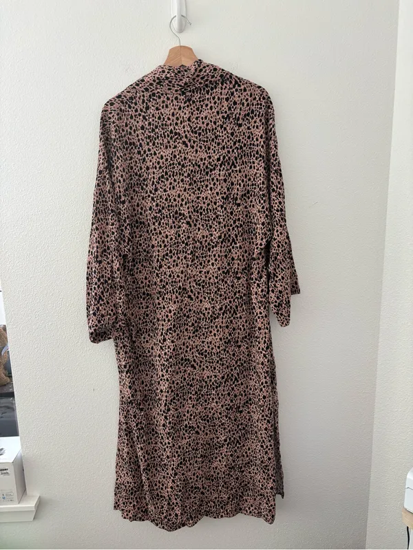 Free People Daria Leopard Print Trench Shirt Dress - Image 4
