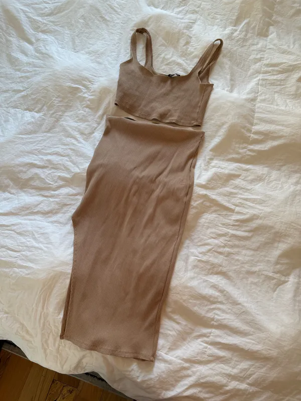 Lulus Matching Two-Piece Set Nude - Image 5