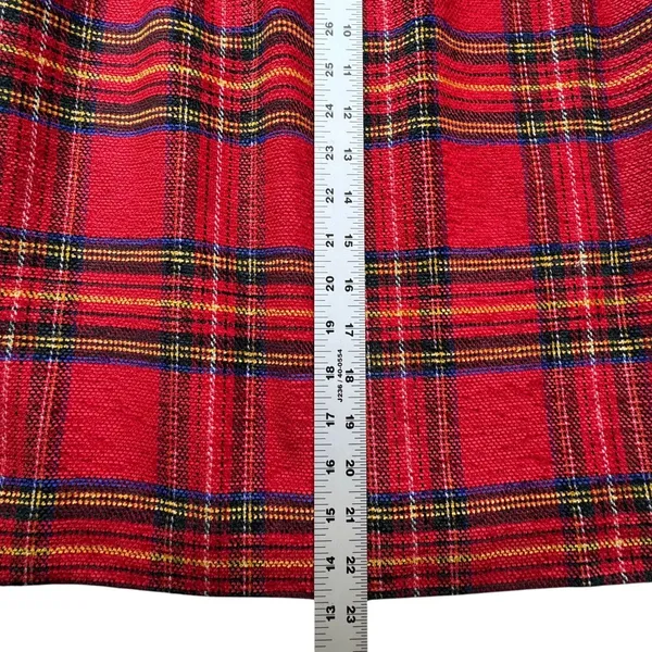 VTG Breeches Red Tartan Plaid Skirt‎ Suit Set Womens 8 Wool Blend Blazer Skirt - Image 11