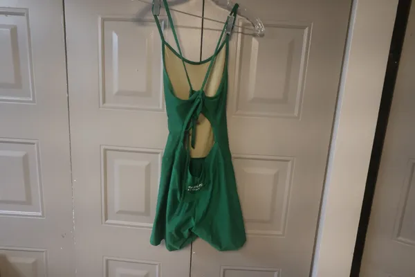 Palomar Beachwear one piece workout exercise playsuit in green. - Image 5