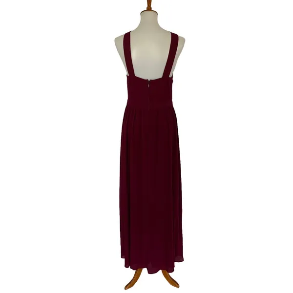 Lulus Large Maroon Bridesmaid Maxi Dress‎ Formal Evening Gown - Image 5