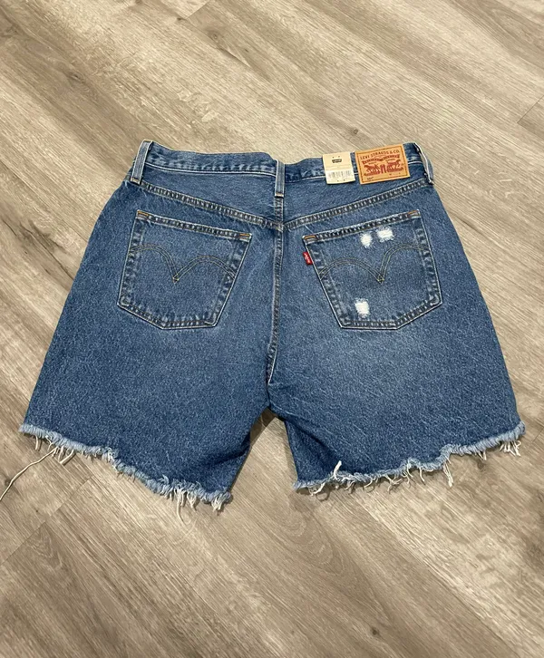 Levi's 501 High-Rise Ripped Denim Shorts - Image 2
