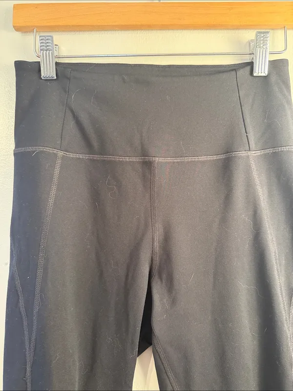 girlfriend collective Black High-Rise Leggings with Logo Tag. No siz tag - Image 2