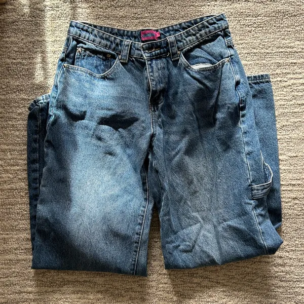 Edikted dark wash blue jeans - Image 2