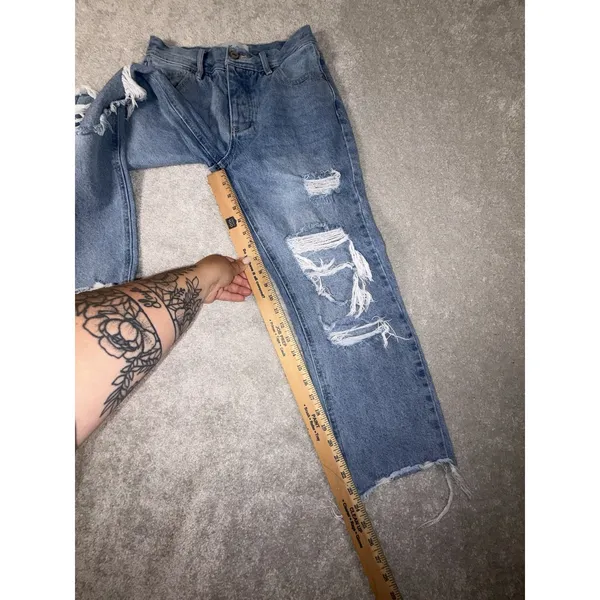 kancan‎ straight leg pants distressed 1/24 Blue Size undefined - Image 8