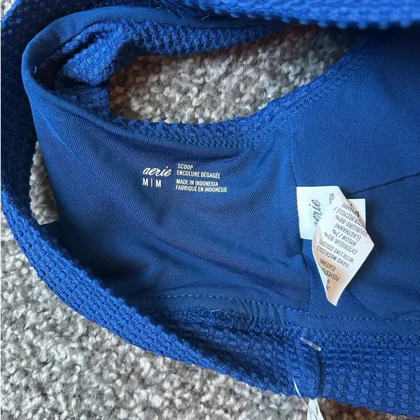 NWT Aerie Blue Scoop Bikini Top - Medium - Image 4