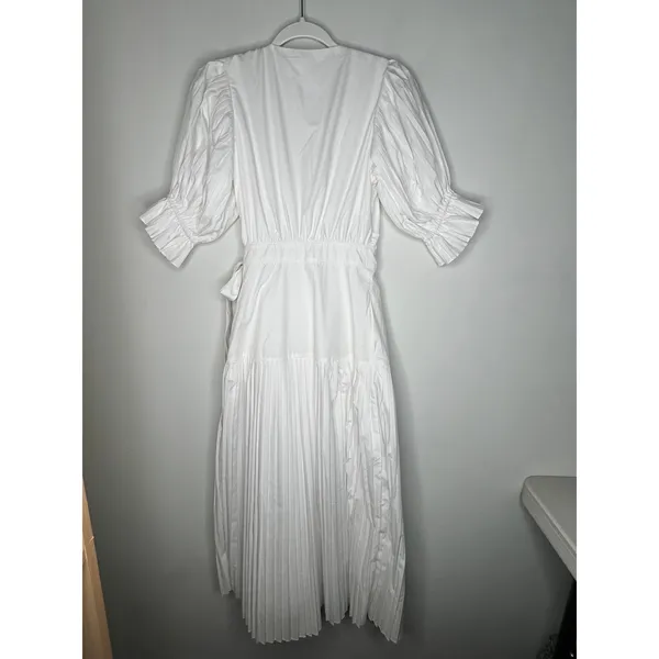 Sovere Pleated Wrap Midi Dress Size XS - Image 4