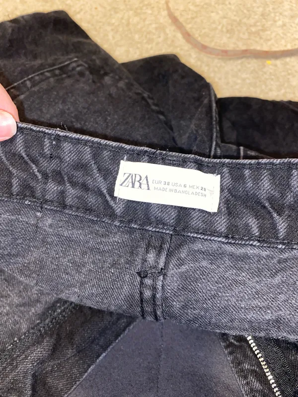 Zara High Rise Black Denim Jean Shorts 6 - Image 7