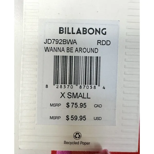 Billabong Wanna Be Around Maxi Dress XS Red Pink High Slit‎ NWT Beach Cover Up - Image 13