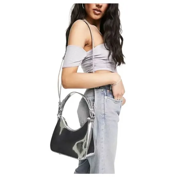 8 Other Reasons It Girl Shoulder Bag in Silver Womens Crossbody Purse - Image 11