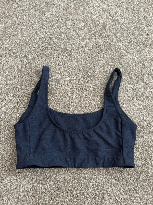 Outdoor Voices Navy Double-Time Bra size Small Coastal Athleisure - Image 3