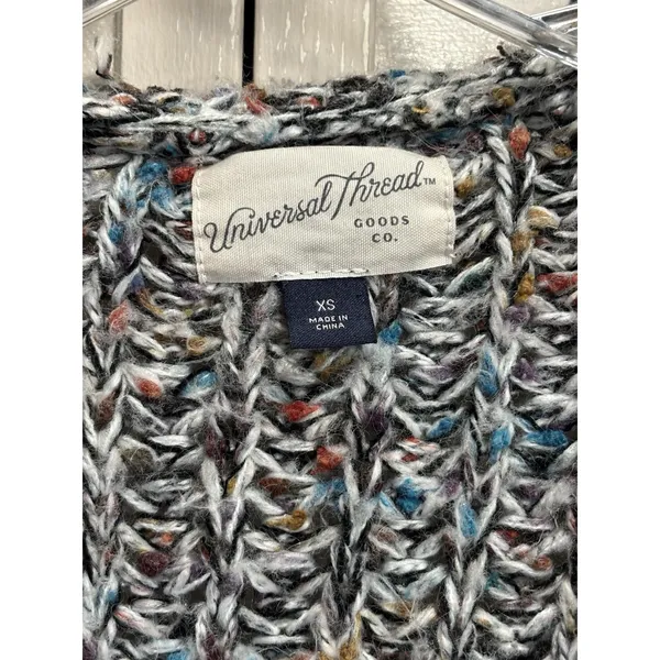 Universal Thread Open Cardigan Long Sleeve Open Knit XS-M Soft Pockets‎ Multi - Image 2