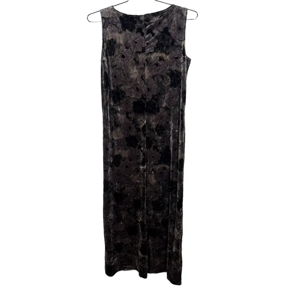 Studio JPR Womens Black Brown Tan Floral Velvet Sleeveless Maxi Dress Ln - Image 7