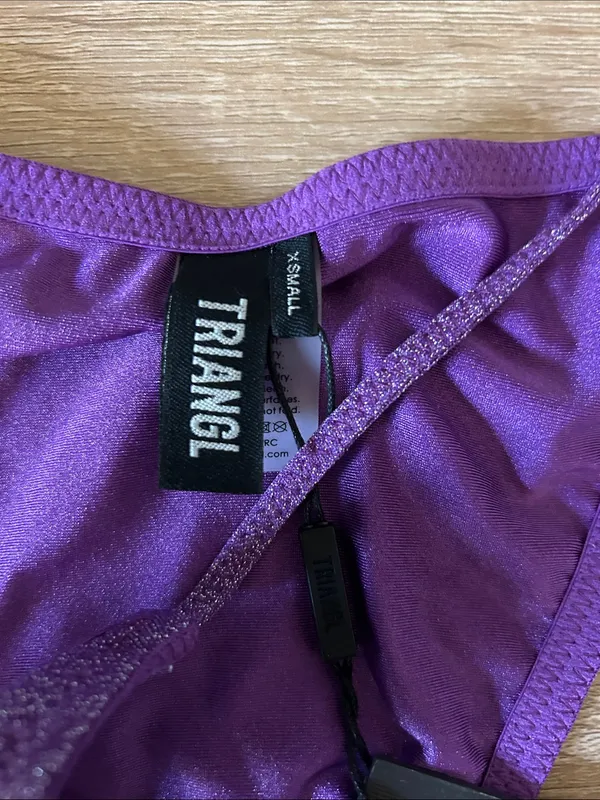 triangl swimwear Purple Shimmer String Bikini Bottom - Image 2