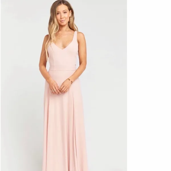 Show Me Your MuMu Jenn Maxi Dress Dusty Blush Pink Small - Image 14