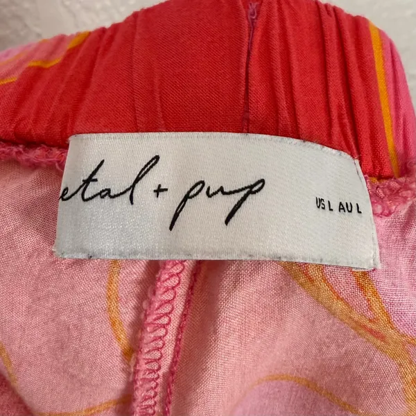 Petal & Pup Felicity High Waisted Wide Leg Abstract Print Pant Size Large - Image 4