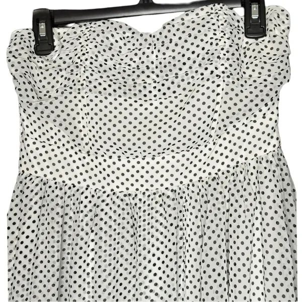 Love Point Pin Up Style Polka Dot Bustier Dress With Side Train Sz L - Image 4