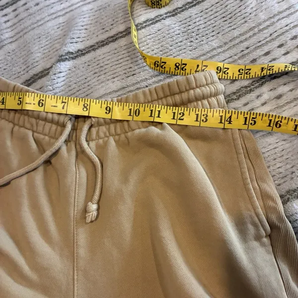 Tna Sweatpants Womens Small Beige COZYAF Fleece Jogger Elastic Waist Lounge - Image 5