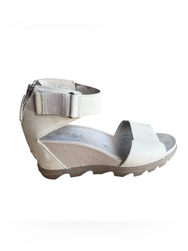 Sorel Womens Leather Gray Wedge Sandals Size 8.5 - Image 8