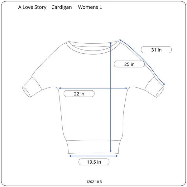 A Love Story Cable Knit Cardigan Women M Dolman Sleeve Rhinestone Button Sweater - Image 7