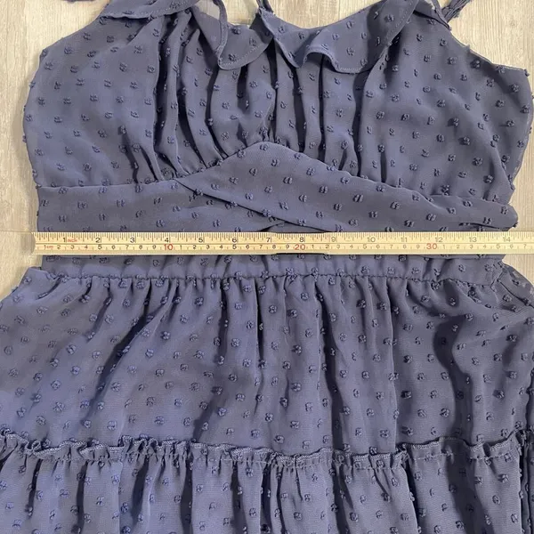 NWT Altar’d State navy blue dot babydoll dress size Large - Image 7