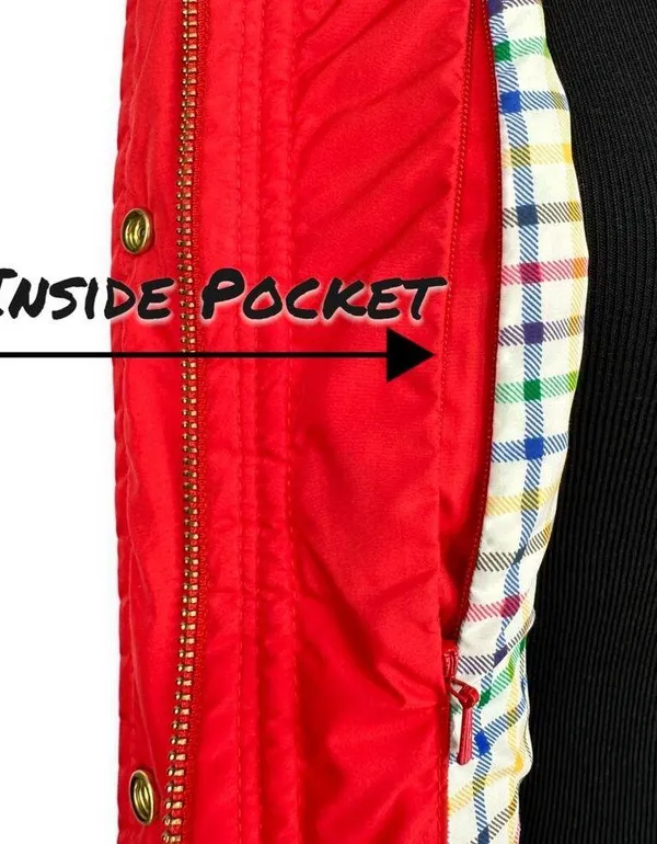 Peter Millar | Small | Women's Red Quilted Lightweight Rainbow Plaid Lined Vest - Image 4