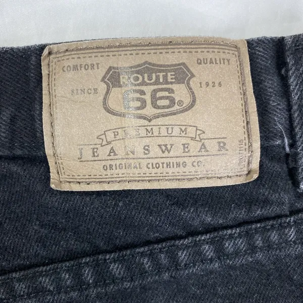 Route 66 Jeans Womens Black Relaxed Fit High Waist Denim Pants Casual *FLAW* GUC - Image 6