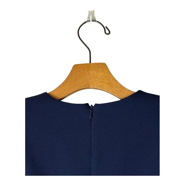 Black Halo Dress Women‎ 0 Navy Blue Sleeveless Marlee Flounce Hem A Line Mini - Image 8
