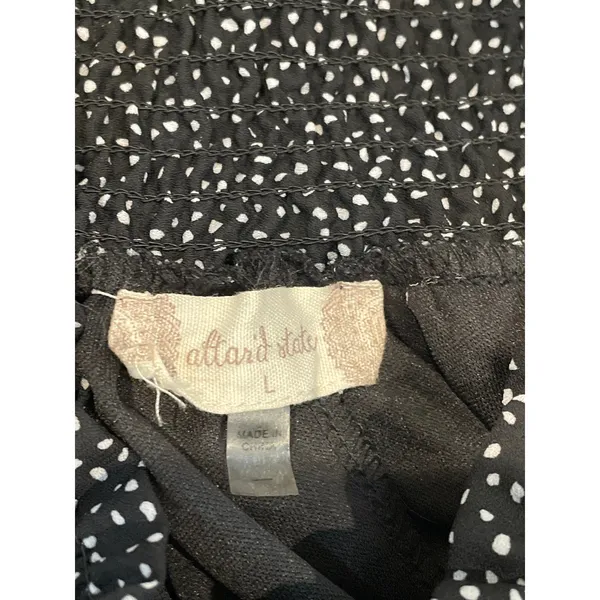 Altar’d State Flowy Skirt Black White Polka Dot Size L - Image 4