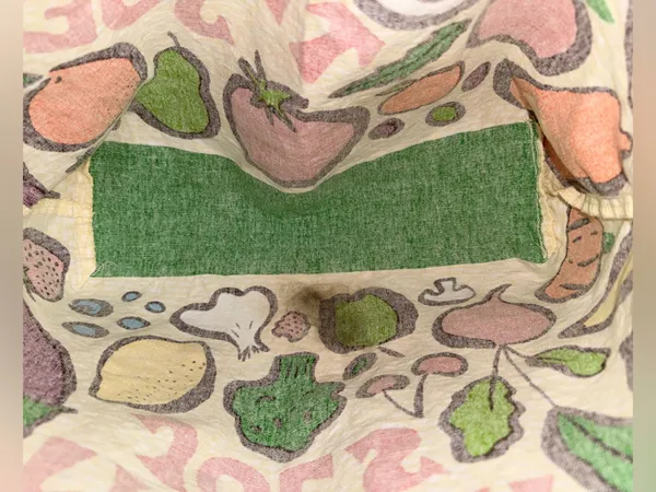 Vintage Trader Joe’s Reusable Grocery Bag Fruit & Vegetables 100% Cotton - Image 4