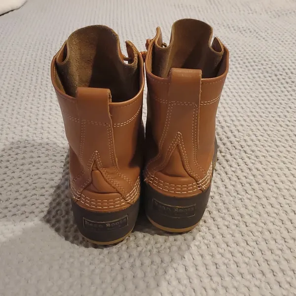 L.L. Bean Tan & Brown Rain/Snow Boots/Sturdy Sole & Comfortable (30) - Image 3