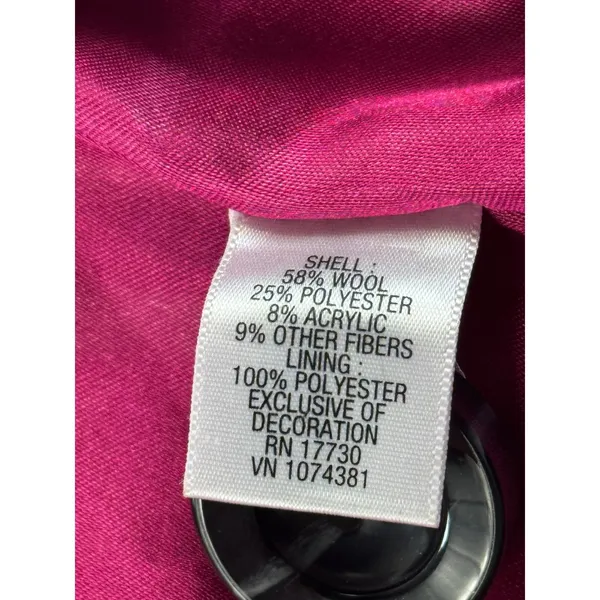 Merona Women Double‎ Breasted Gray Wool Blend Pea Coat Jacket Size Medium - Image 10