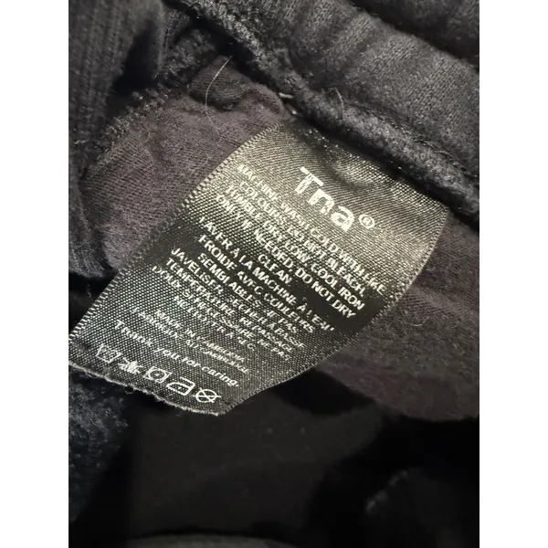 Tna Aritzia Womens Black Fleece Jogger Sweatpants Mid Rise Drawstring Size M - Image 5
