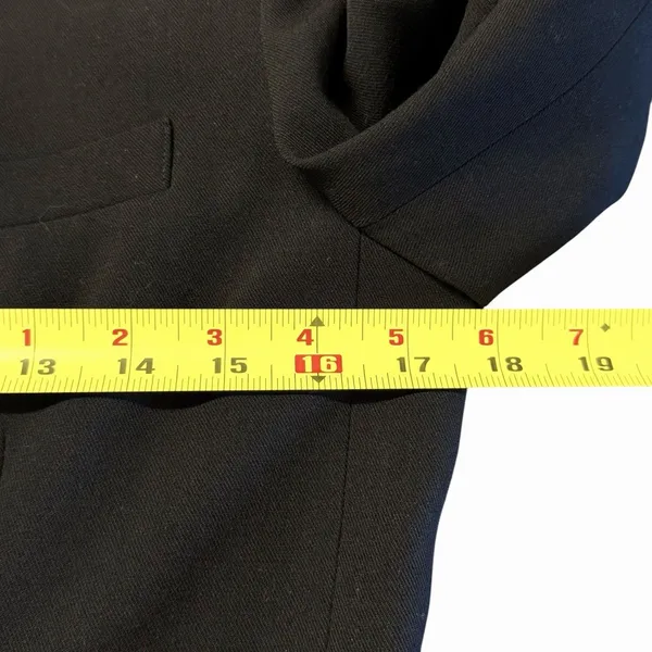 Lauren Ralph Lauren Womens Black Wool Blend Blazer Jacket Sz 6 Office Old Money - Image 3