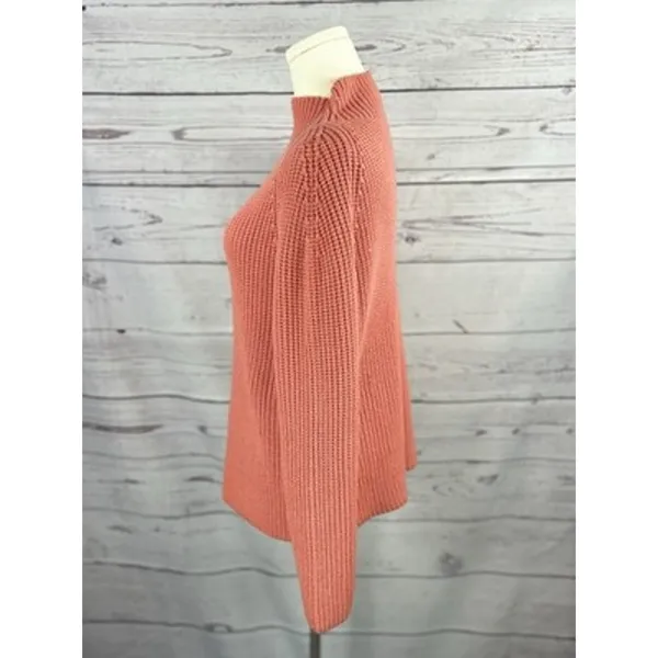 Alexis Oggi Pink Mock Neck Ribbed Knit Sweater Women’s Size Small - Image 2