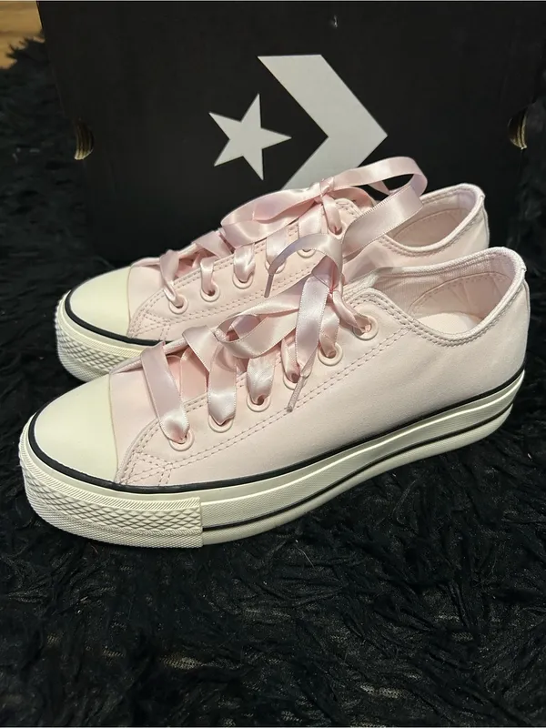 CONVERSE Ctas Lift OX pink platform shoes sneakers women’s 8 new in box - Image 6