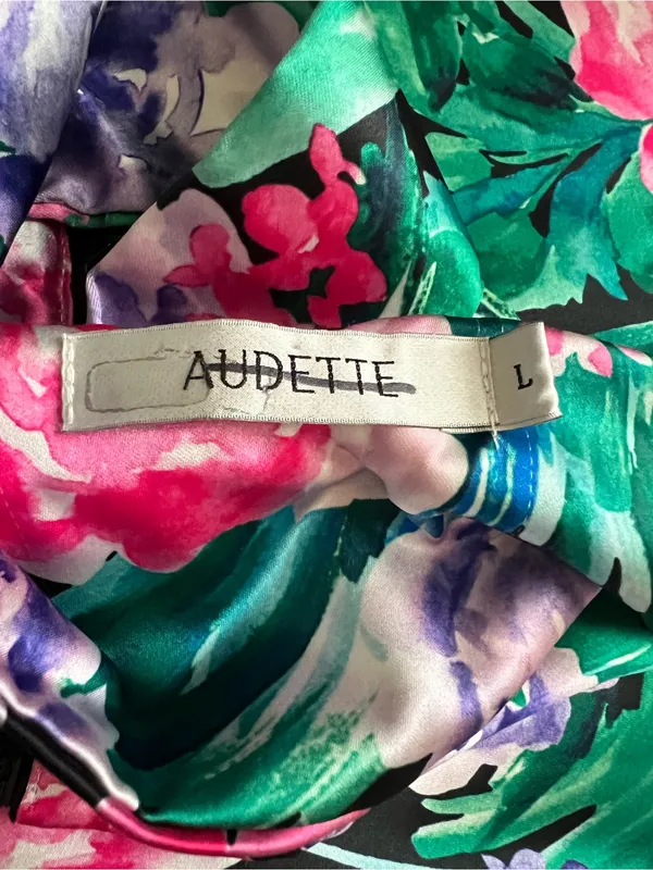 Free People Audette Studios Women’s Floral Printed Cutout Maxi Dress Multi Sz L - Image 4