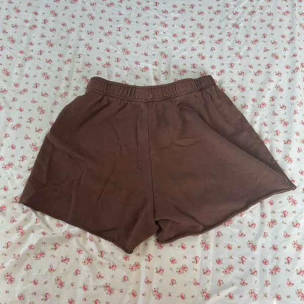PACSUN Chocolate Brown Women's Sweat Shorts - Image 4